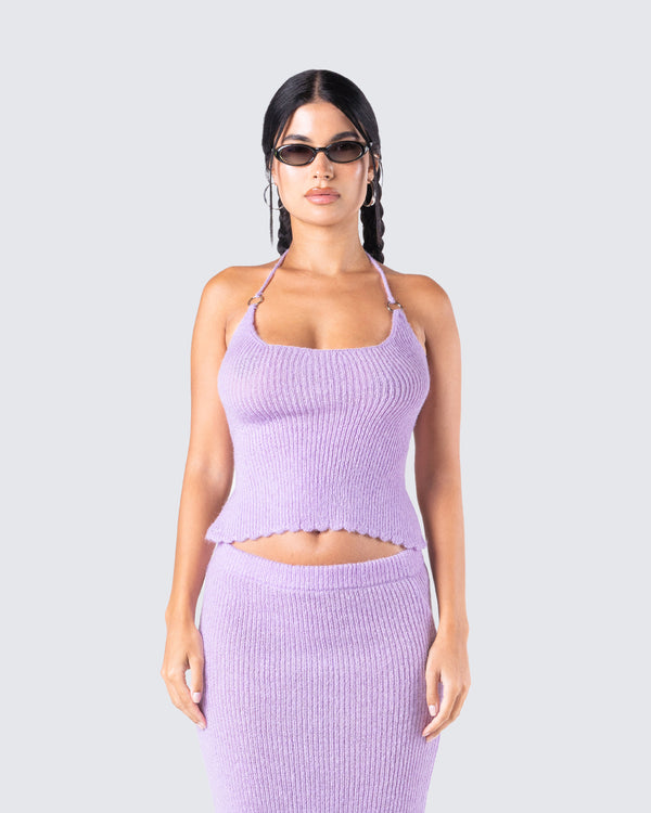 Finesse Liberty Lavender Knit Top