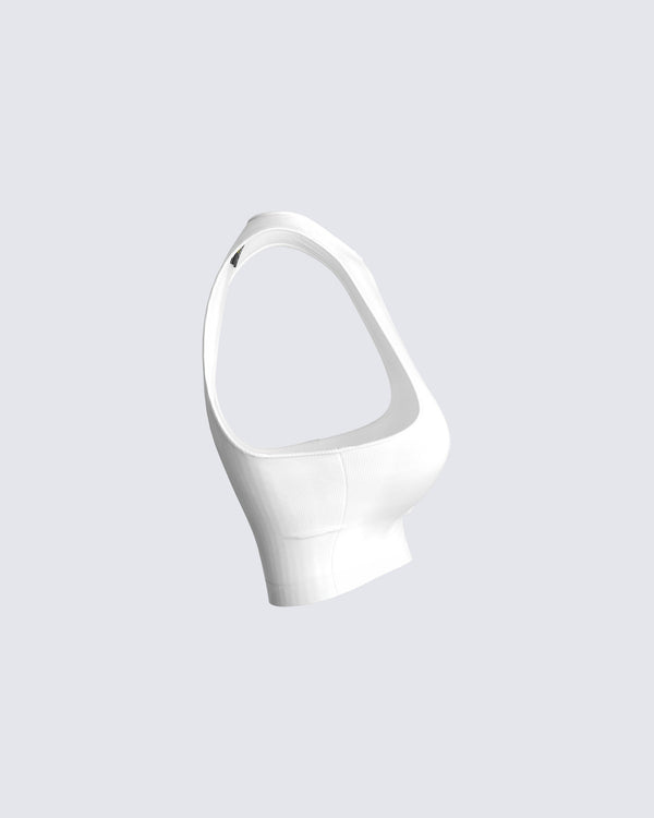 Finesse Lila Ivory Cropped Top