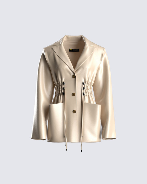 Finesse Lillie Vegan Leather Blazer Dress