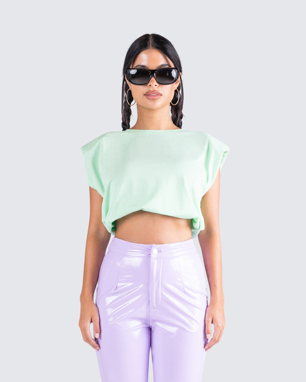 Finesse Lily Shoulder Pad Top