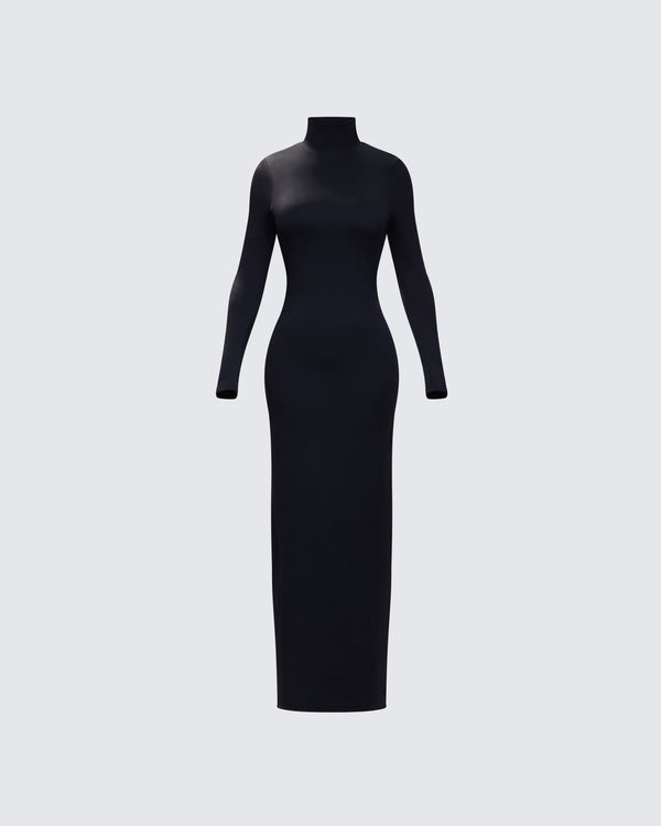 finesse Lola Black Bodycon Maxi Dress
