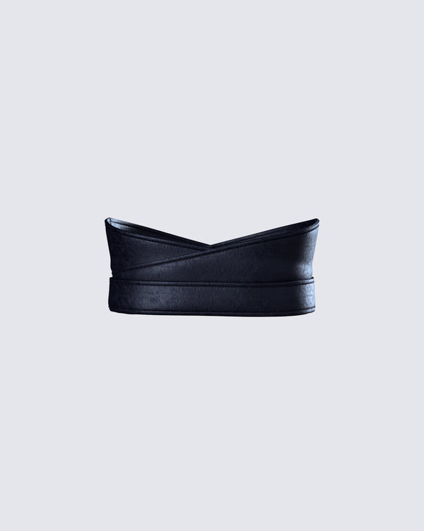 Finesse Lola Black Faux Leather Belt