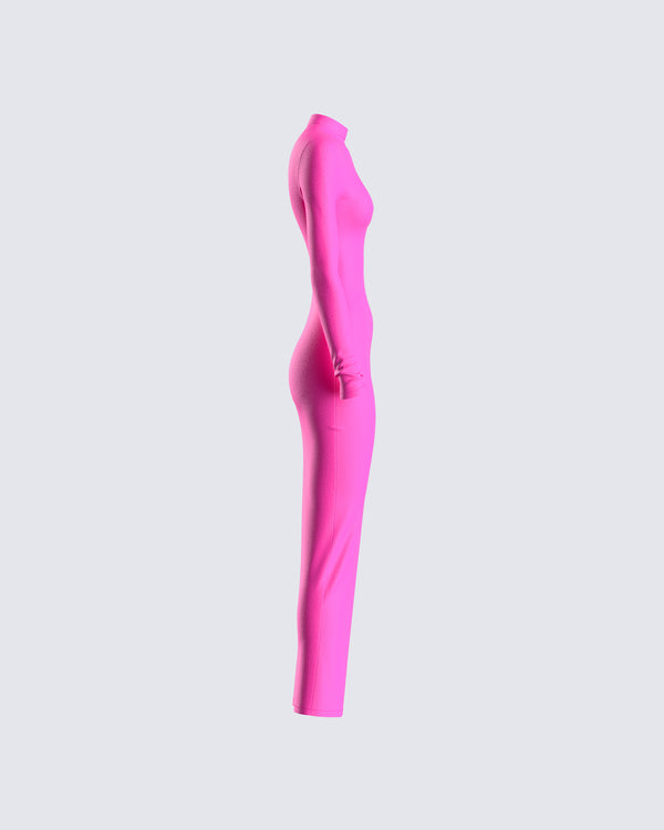 Finesse Lola Hot Pink Bodycon Maxi Dress