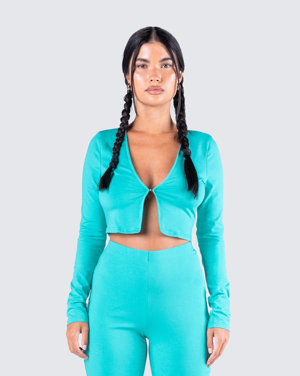 Finesse Lori Green Jersey Top