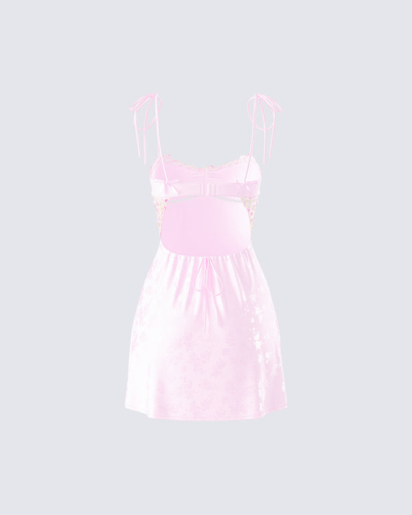 Finesse Lottie Pink Mini Slip Dress
