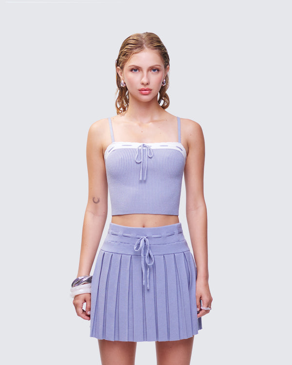 Finesse Lucien Blue Ribbon Path Knitted Top