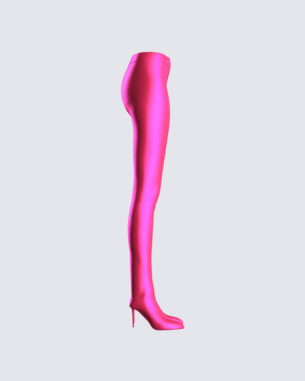 Finesse Lux Pink High Heel Leggings