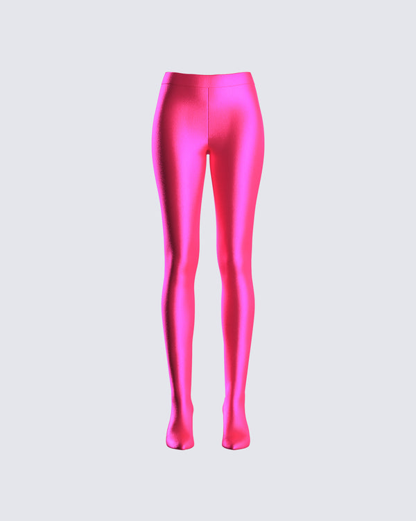 finesse Lux Pink High Heel Leggings