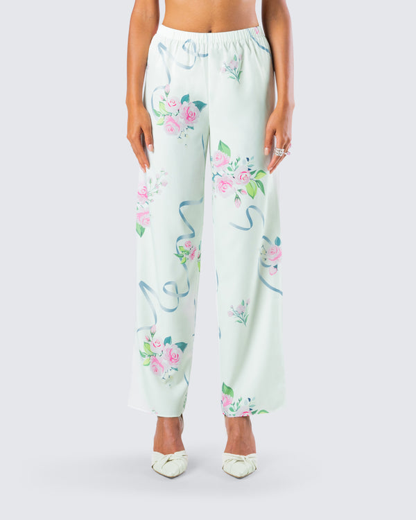 Finesse Luz Floral Print Wide Leg Pant