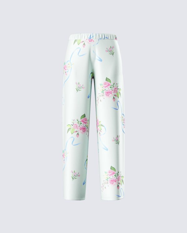 finesse Luz Floral Print Wide Leg Pant