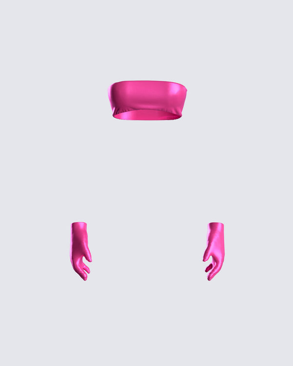 finesse Lydia Magenta Top & Gloves