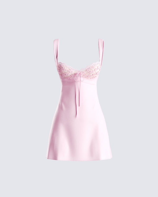 finesse Mabel Pink Mini Dress