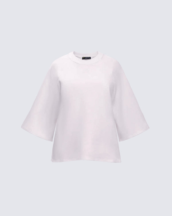 finesse Mabelle Ivory Oversized Raglan Top