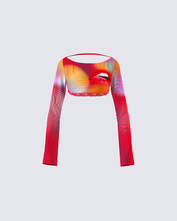 finesse Maddox Abstract Print Top