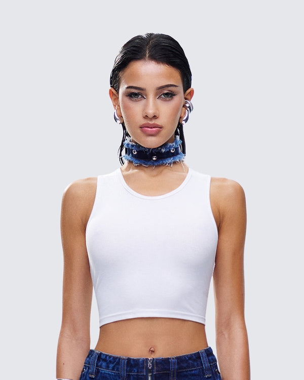 Finesse Maja Blue Denim Choker
