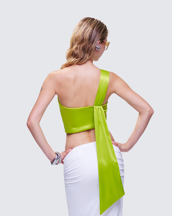Finesse Marena Green Cropped Top