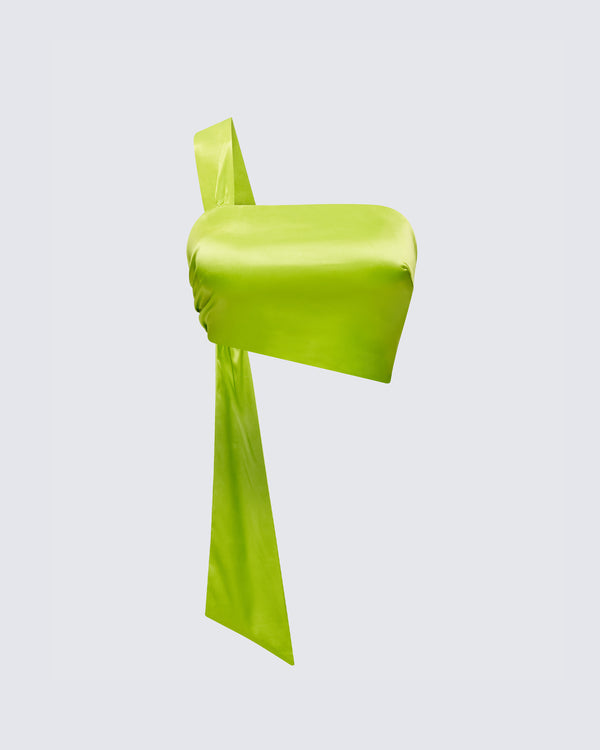 finesse Marena Green Cropped Top