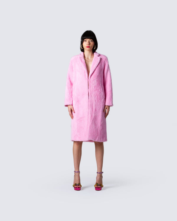 Finesse Margot Faux Fur Midi Coat