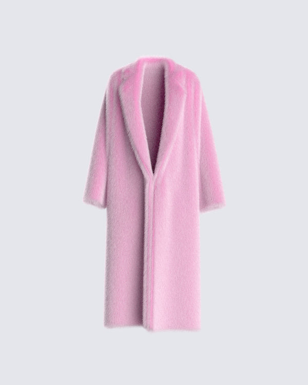 finesse Margot Faux Fur Midi Coat