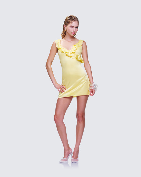 Finesse Matilda Yellow Mini Dress