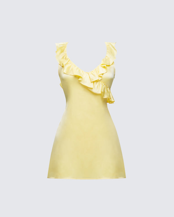 finesse Matilda Yellow Mini Dress