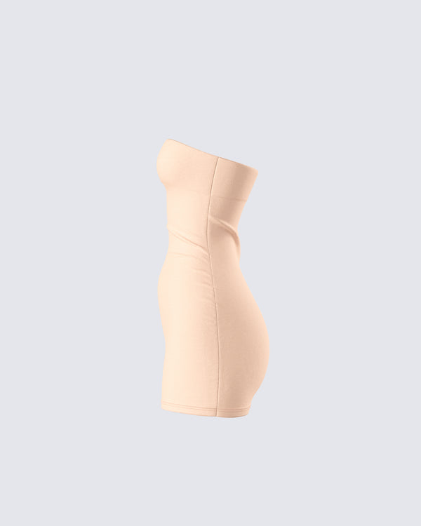 Finesse Maxine Beige Jersey Tube Dress