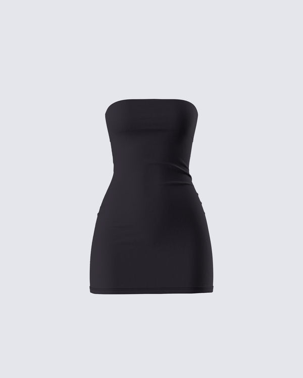 finesse Maxine Black Jersey Tube Dress