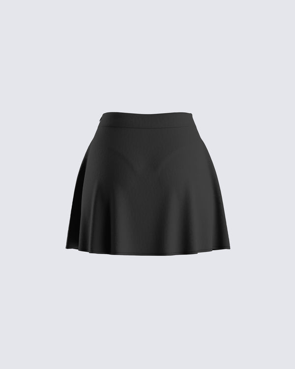 Finesse Meera Black High Waisted Skirt