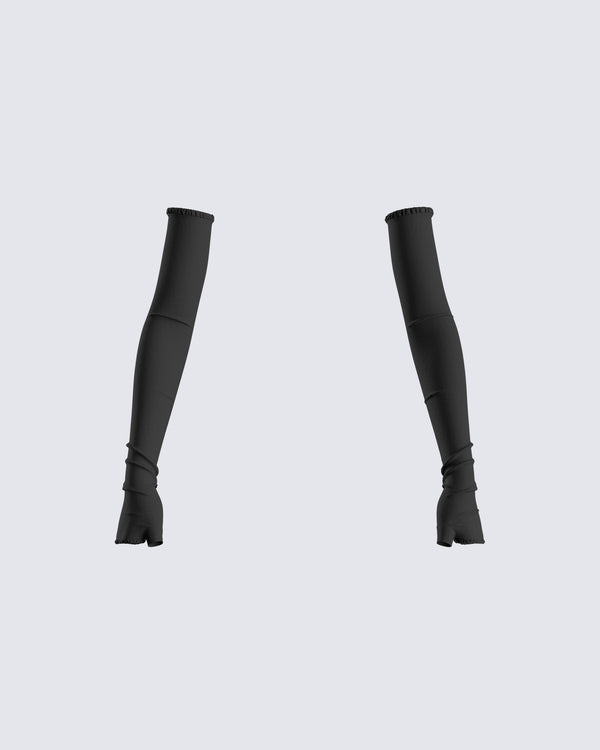 finesse Meera Black Jersey Gloves