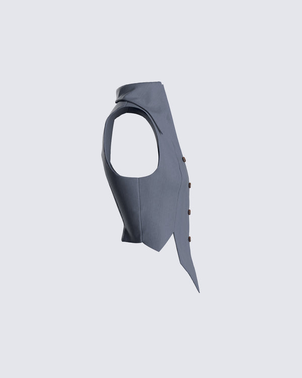 Finesse Metin Charcoal Sleeveless Shirt