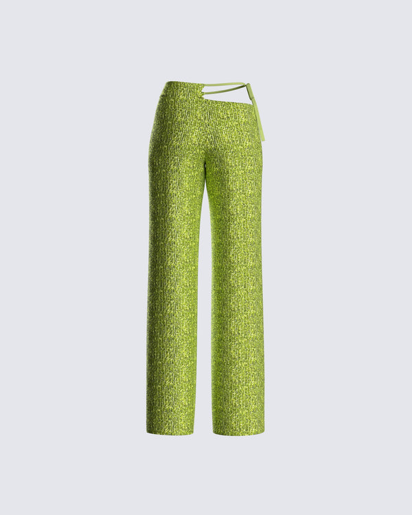Finesse Mila Lime Sequin Pant