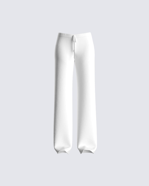 finesse Miles White Sweatpant