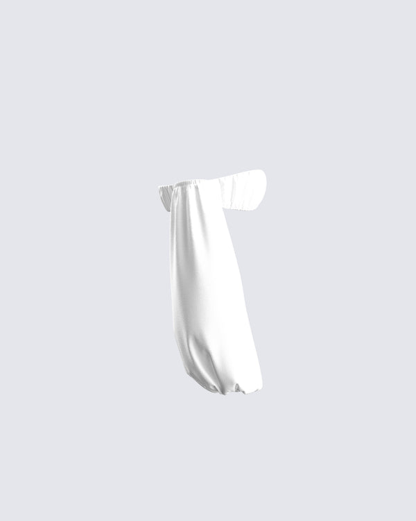 Finesse Milly White Poplin Bra Top