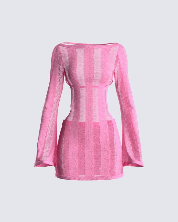 finesse Mindy Pink Mini Dress