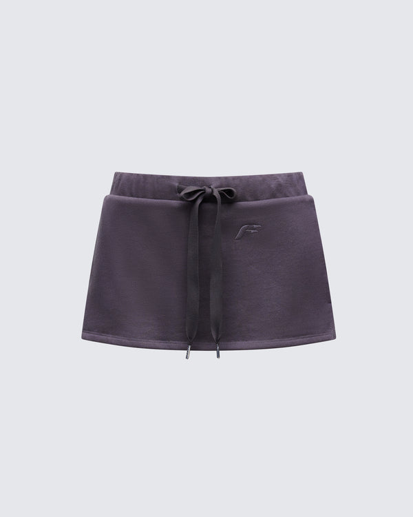 finesse Mio Grey Toggled Sweat Skort