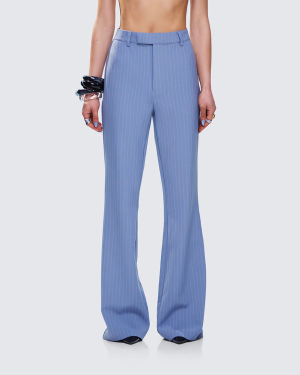 Finesse Miren Grey Pinstripe Trouser Pant