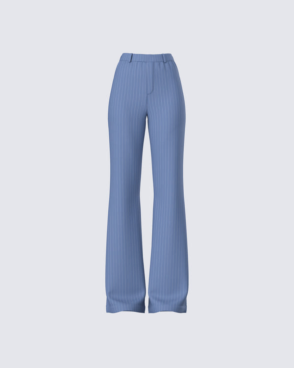 finesse Miren Grey Pinstripe Trouser Pant