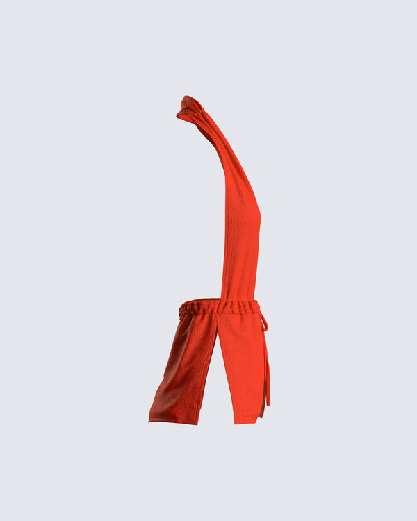 Finesse Miriam Red Knit Halter Top