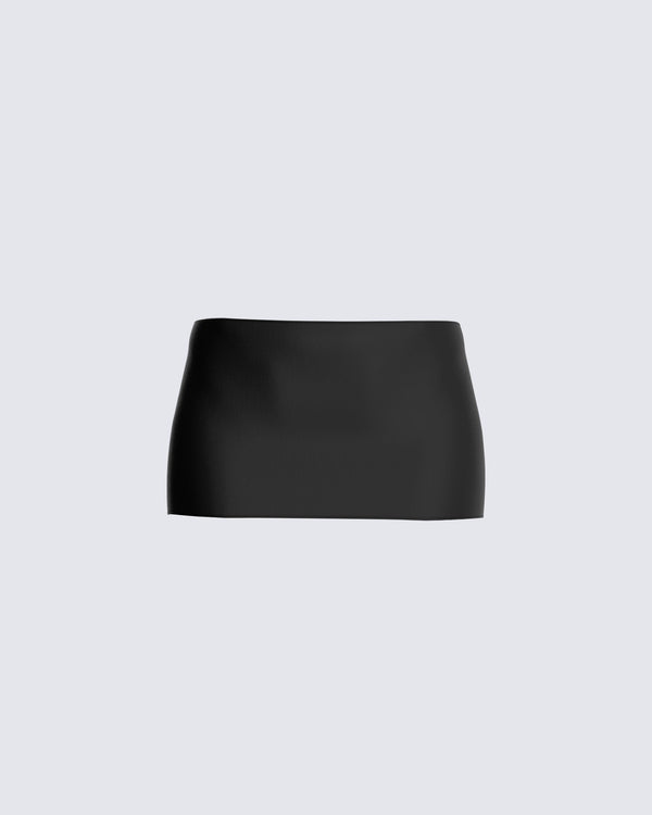 finesse Monique Black Mini Skirt