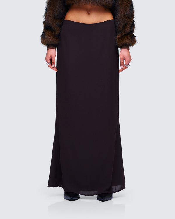 Finesse Nadi Brown Maxi Skirt