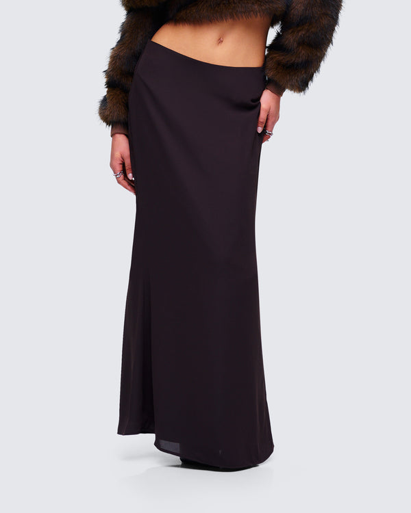 Finesse Nadi Brown Maxi Skirt