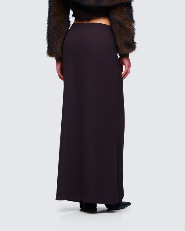 Finesse Nadi Brown Maxi Skirt