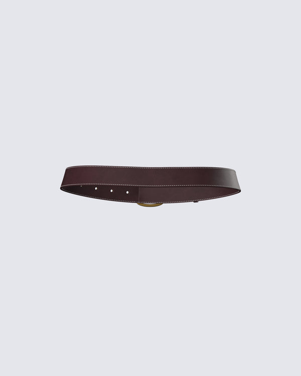 Finesse Nadi Brown Vegan Leather Belt