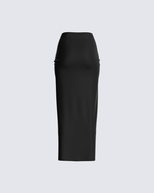 Finesse Nadia Black V Waist Skirt