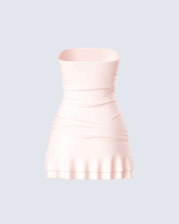 Finesse Nasrin Pink Jersey Mini Dress