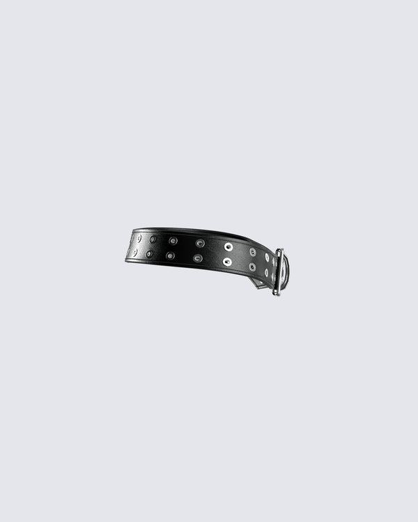 Finesse Nico Black Double Eyelet Belt