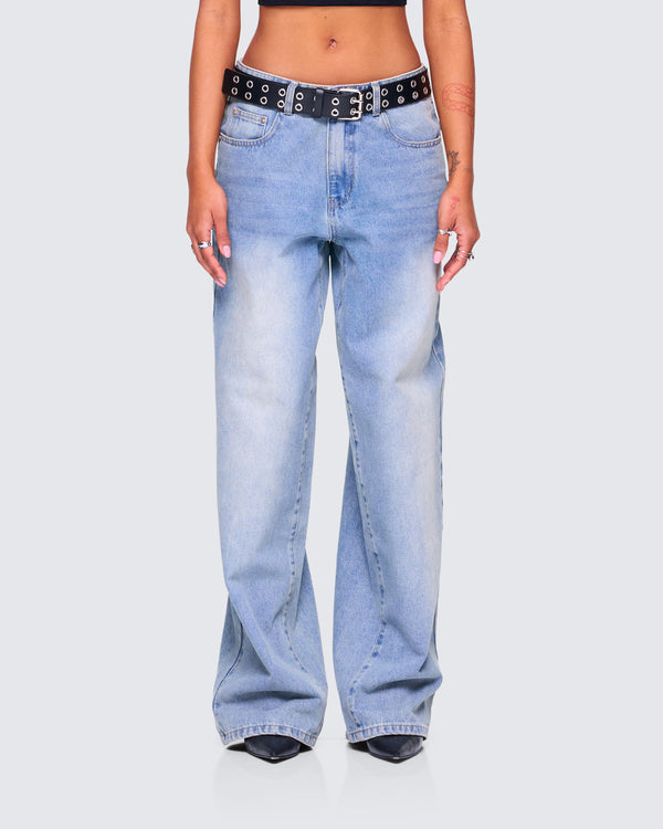 Finesse Nico Black Double Eyelet Belt