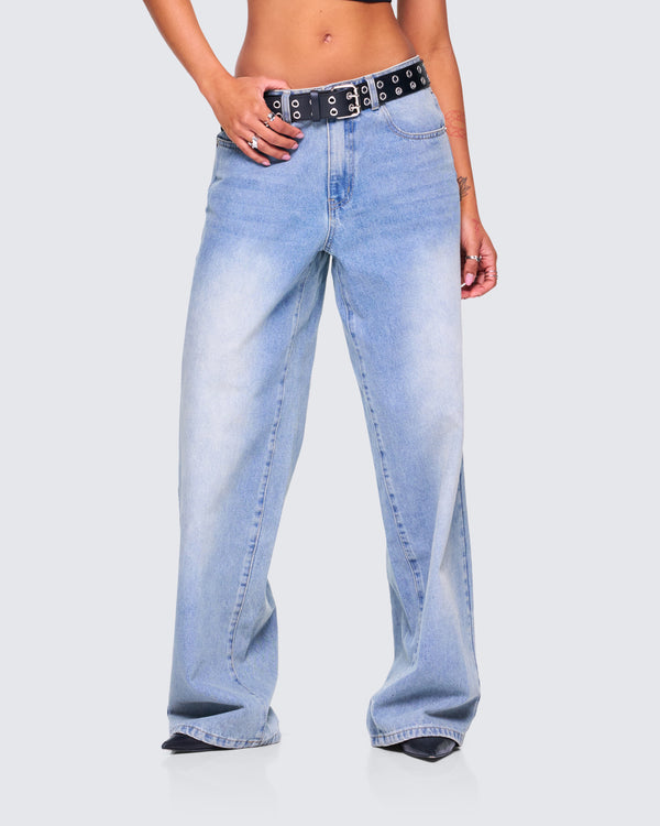 Finesse Nico Black Double Eyelet Belt