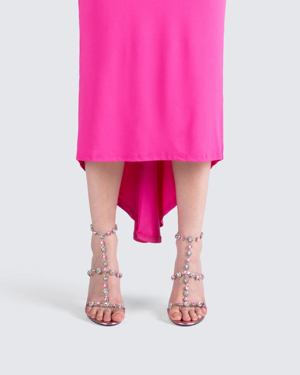 Finesse Nikki Pink Jewel Stiletto Heel