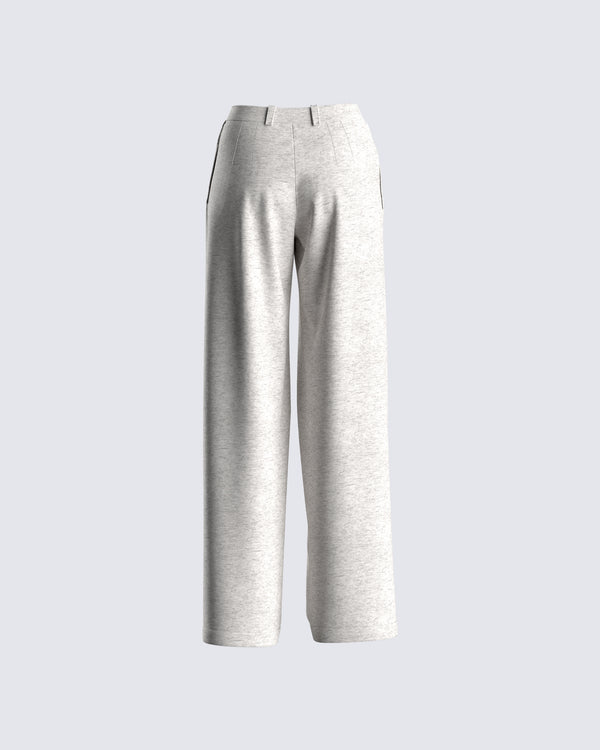 Finesse Nita Grey Heather Jersey Pant